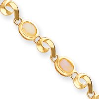 14k Opal Bracelet - 7 Inch by Opal Bracelets