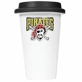 MLB Pittsburgh Pirates 12-Ounce Double Wall Tumbler with Silicone Lid