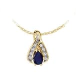 10kt. Gold, Sapphire & Diamond Pendant