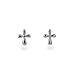 Eve's Addiction Petite Sterling Silver Cross Earrings
