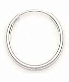  : 14kt White Gold Hoop Earrings- ES1424