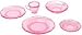 Miniature Chrysnbon 5 Piece Dish Set in Pink Depression Glass