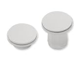 Adjustable Shower Rod End Flanges - White