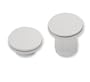 Adjustable Shower Rod End Flanges - White