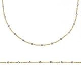 18k Yellow Diamond By The Yard 0.17ct Anklet - 9.5 Inch