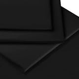 Review Linens Limited  / Percale Fitted Sheet, Black, King