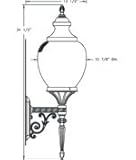 IMAGE OF Hanover Lantern B17475WHT Clifton Park Medium 1 Light Outdoor Wall Light in White with Clear Textured Polycarbonated Globe glass