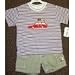 Baby : Letop Family Vacation Woven Shortall & Stripe Shirt - Camping - 12m Thru 24m