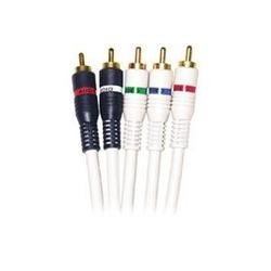 Steren Python - Video audio cable - component video audio - RCA (M) - RCA (M) - 50 ft - double shielded - ( RG-59 ) - satin ivory