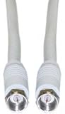 F-Pin White RG6 / UL Coax Cable, 15 ft