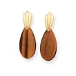 Earrings 14k Tiger's eye Drop
