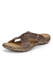 Blue Harbour Leather Crossover Strap Mule Sandals