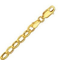 14k Yellow Gold Oval 18 Inch X 4.0 mm Rolo Chain Necklace by JewelryWeb