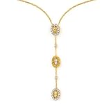 Diamond and Yellow Diamond Stick Pendant