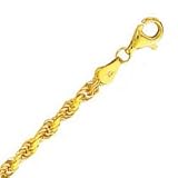 10k Yellow Gold 18 Inch X 4.0 mm Rope Chain Necklace