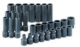 S K Hand Tools (SKT4053) 30 Piece 1/2in. Dr. Metric Standard/Deep 6 Point Impact Socket Set
