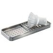 STAINLESS steel SINK TRAY SPONGE soap brush HOLDER NEW
