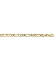 4.5mm Yellow Pave Large Figaro Chain 30"