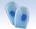 Soft Point Blue Dot Heel Cushion Gel Pads - Size Large