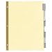 Wilson Jones Gold Line Insertable Tab Dividers, Single Reinforced, White Paper, For Legal Size Sheets, 8 Tabs, Clear (W54153)