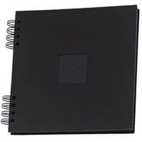 Click here to buy Prat Pampa Memory Book with Bonded Black Leather Cover, 11 x 14 Deluxe Scrapbook with 30....