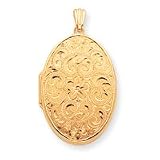 14k Heavy Weight Oval Locket