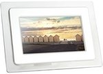 7 Digital Photo Frame - White - Supports SD, MMC