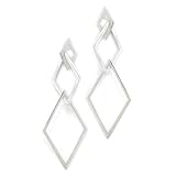 3 Graduated Cut Out Diamond Shape Earring