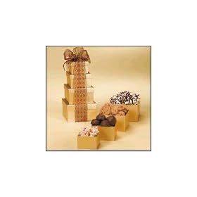 Holiday Tower of Treats - Standard Shipping Only - Meduim (Meduim Shown) - Bits and Pieces Gift Store