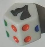 GameScience: D7 Opaque White Dice (7-sided die)