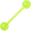 BIOPLAST Green GLOW in the DARK Barbell Tongue Ring