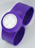 GSI Quality Waterproof Silicone Gel Sporty Wrist Band Watch - Wide Face With Analog Dial Style, For Children And Sports -Purple