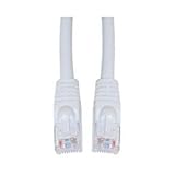7ft WHITE Cat5e Molded Snagless Ethernet Network Patch Cable Cord for Internet Router Switch Hub and Gaming - Gold Plated Male to Male RJ45 Connectors for Base-T Networks - Works best for your desktop laptop router modem switch hub DSL Xbox PS2 or PS3