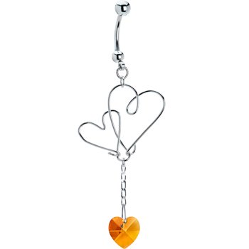 Sterling Silver Scroll Heart November Birthstone 