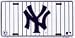 New York Yankees White Pinstripe License Plate