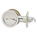 Kwikset 335 3x32 Pocket Door Lock, Privacy Function, Split Finish: Brass (Outside) by Bright Chrome (Inside)