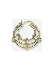 14k Fancy Tube Multiple Hoop Earrings