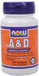 A and D by NOW Foods - Vitamins (400 IU - 100 Softgels)