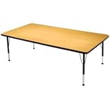 30" x 60" Activity Table with Adjustable Toddler Legs - Wood Grain