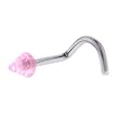 Pink GLITTER CONE Nose Ring