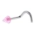 Pink Glitter Cone Nose Ring