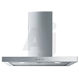 Smeg KSM36XU Wall Mount Chimney Range Hood with 600 CFM Internal Blower, 4 Speeds, Halogen... by