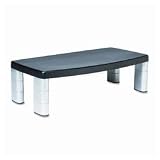 3M Adjustable Height Monitor Stand MS90B, 20.0 inches x 12.0 inches x 5.875 inches, Black