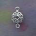 Celtic Jewelry Component Knot Wheel Link Finding Sterling Silver