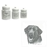 Labrador, Black Canister Set, Porcelain by Rosalinde