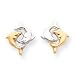 Sardelli - 14kt White Gold & Rhodium Dolphin Post Earrings
