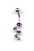 Bubbles Navel Bar in Amethyst
