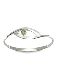 Ed Levin, Sensational Swing Bracelet, Peridot, .925 Sterling Silver & 14K Gold, Sizes S - L, Expandable