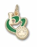 Boston Celtics 1/2 I Heart Logo Enamel Charm - 10KT Gold Jewelry