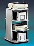 Kitchen & Housewares : Ergotwist Double Printer Stand, Gray, 26w x 24d x 38-1/2h